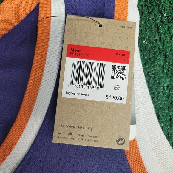 NWT Nike NBA Swingman Icon 2022 Phoenix Suns Kevin Durant #35 Jersey Sz L 48 - Picture 6 of 13